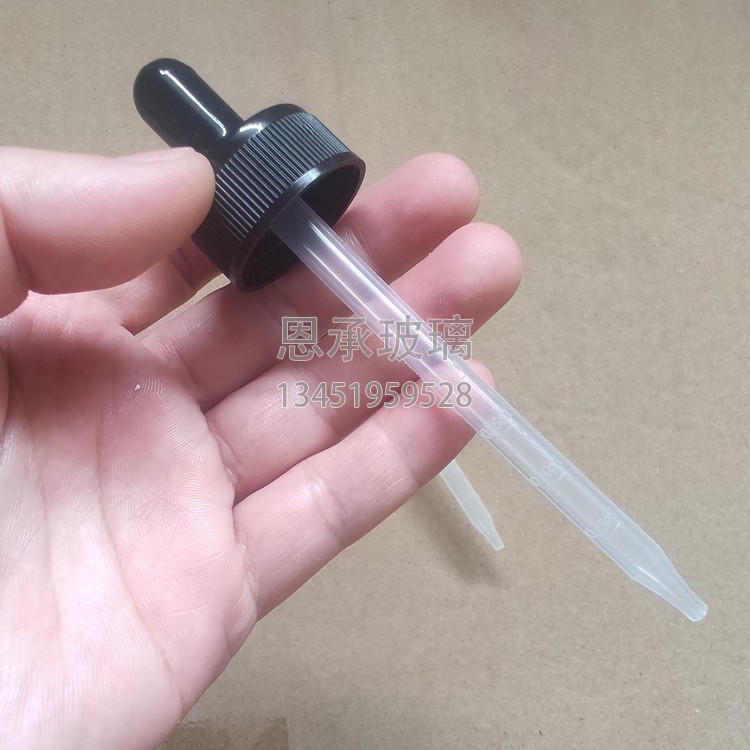 28-400全条纹胶头滴管盖 108mm塑料滴管 pp滴管 28牙口服液滴管