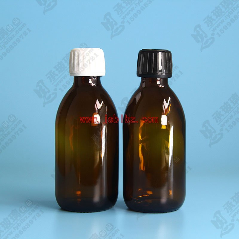 200ml棕色口服液瓶带防盗塑料盖28牙口