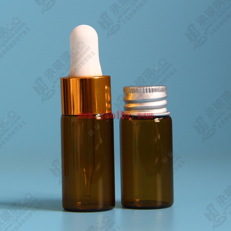 玻璃管制瓶带胶头滴管铝盖