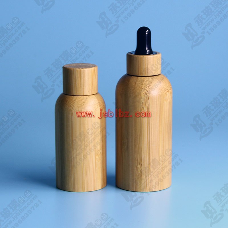 竹制精油瓶玻璃瓶全包竹子加工包装瓶