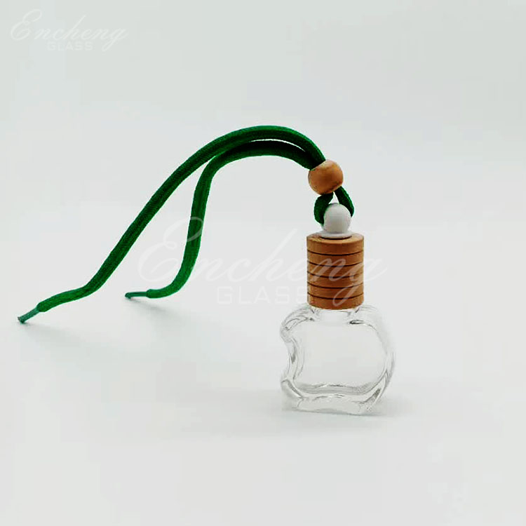 汽车香水挂饰瓶带绳苹果瓶玻璃瓶厂家